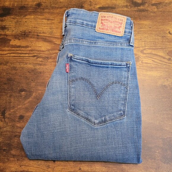 Levi's Jeans 6 S Mid Rise Skinny Medium Light Wash Stretch Denim Western - Picture 3 of 10